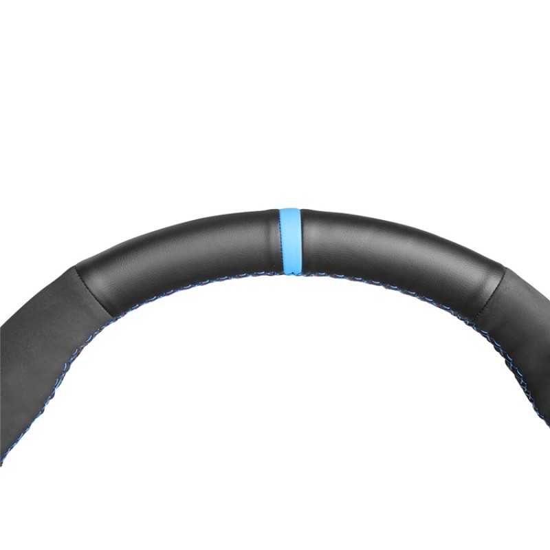 Loncky Auto Custom Fit OEM Black Genuine Leather Suede Car Steering